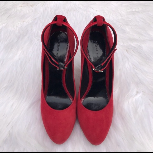 Celine Suede Round-Toe Wedges - Picture 4 of 8